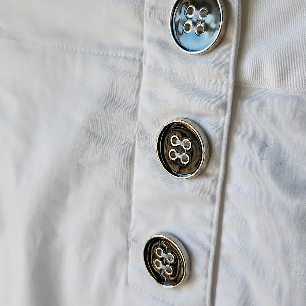 Luciano Dante‎ Nautical Style Cotton Blend Skirt sz 8 white beachy sailor